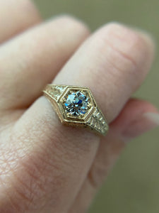 Engraved PALAZZO Diamond Ring