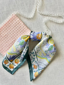 Positano Citrus Silk Twill Scarf