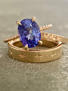 Wide Stars Align Ring in 14k Yellow Gold