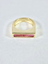 Load image into Gallery viewer, Pink Tourmaline Bar Ring
