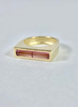 Load image into Gallery viewer, Pink Tourmaline Bar Ring
