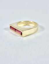 Load image into Gallery viewer, Pink Tourmaline Bar Ring
