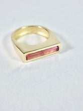 Load image into Gallery viewer, Pink Tourmaline Bar Ring
