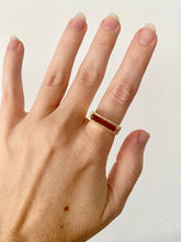 Load image into Gallery viewer, Pink Tourmaline Bar Ring
