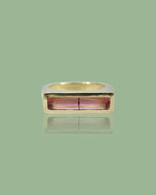 Load image into Gallery viewer, Pink Tourmaline Bar Ring
