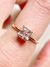 Load image into Gallery viewer, Square Pink Sapphire Ring
