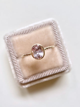 Oval Pink Sapphire Ring