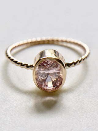 Oval Pink Sapphire Ring