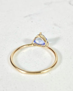 Blue Sapphire Shield Ring