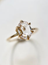 Load image into Gallery viewer, Oval Rose Cut White Sapphire Ring
