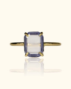 Periwinkle Blue Portrait Cut Sapphire Ring