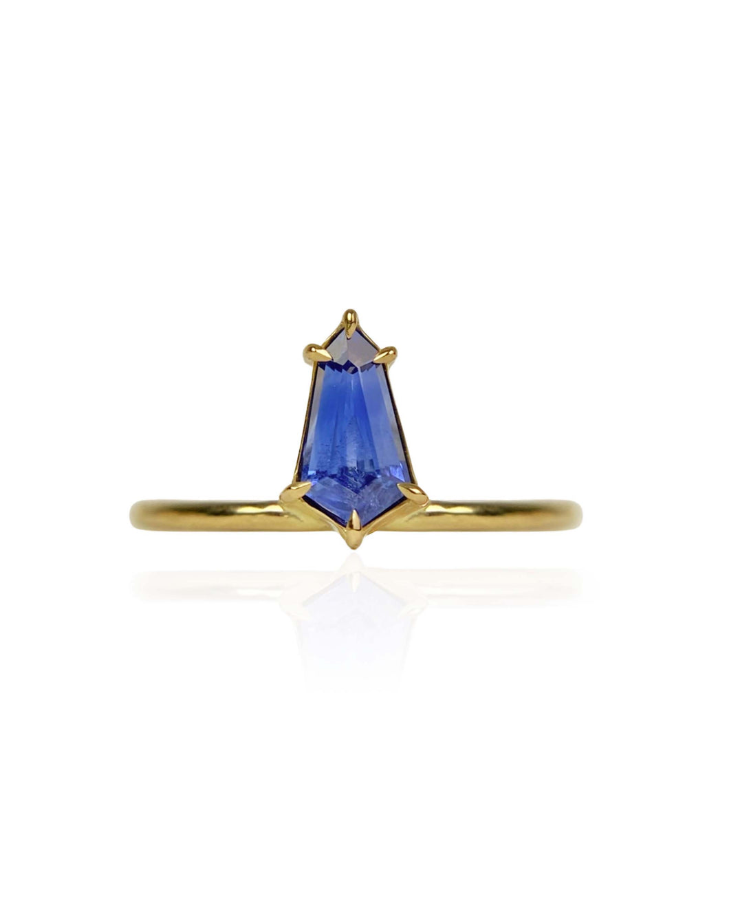 Blue Sapphire Kite Ring