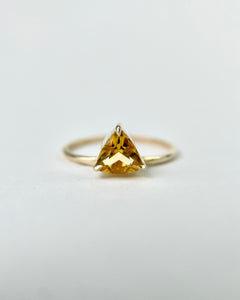 Citrine Trillion Ring