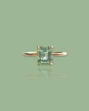 Load image into Gallery viewer, Emerald Cut Seafoam Green Congo Tourmaline Ring
