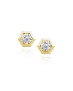 Cupola Moissanite Stud Earrings