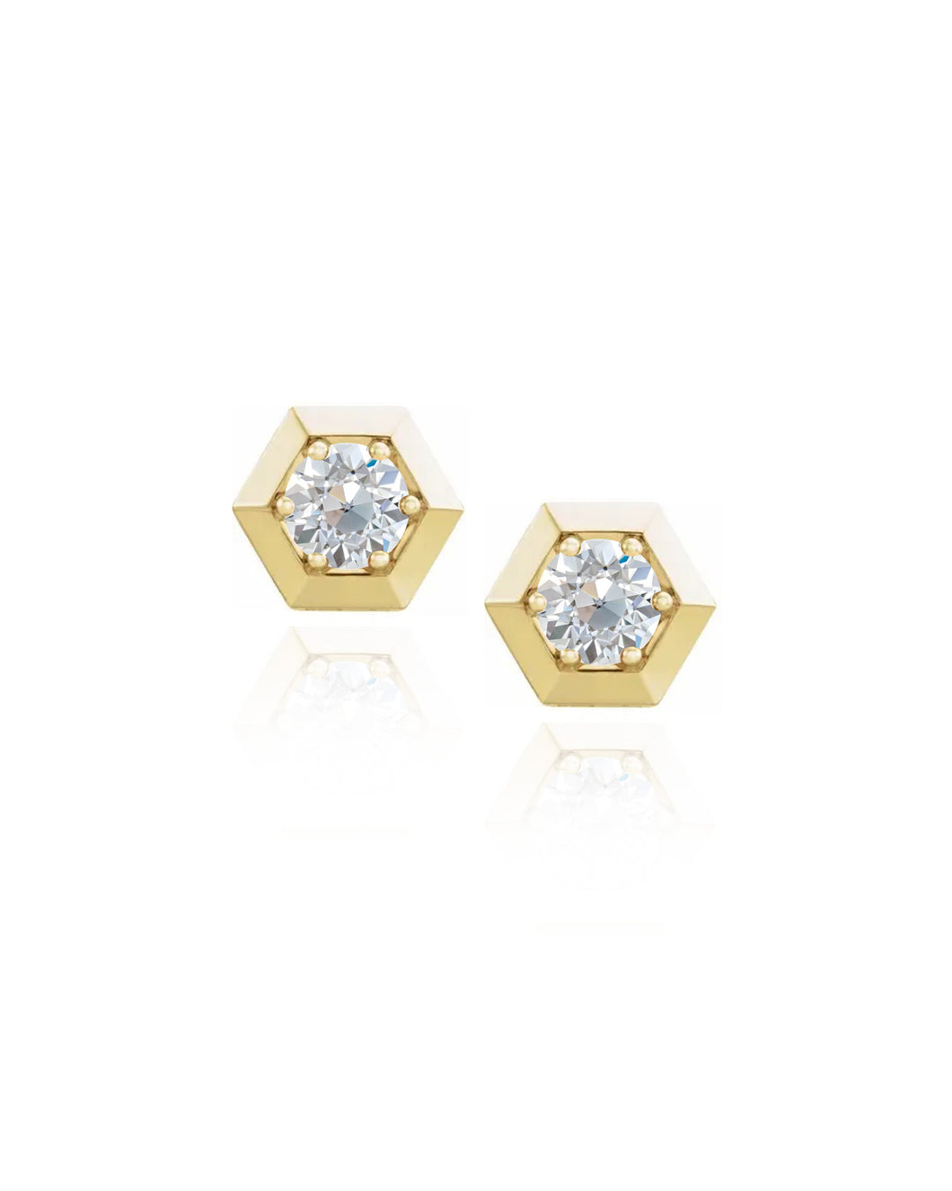 Cupola Moissanite Stud Earrings