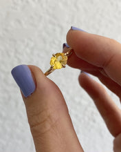 Load and play video in Gallery viewer, Lemon Yellow Sapphire Ring
