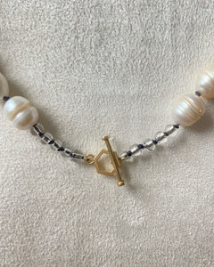 Moonstone, Pearl, And Druzy Necklace