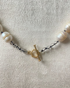 Moonstone, Pearl, And Druzy Necklace