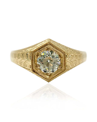 Engraved PALAZZO Diamond Ring