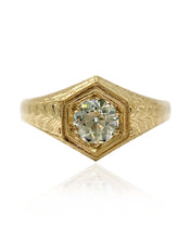 Load image into Gallery viewer, Engraved ARCO Moissanite Ring

