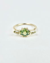 Load image into Gallery viewer, Green Sapphire and Tourmaline Ring
