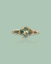 Load image into Gallery viewer, Green Sapphire and Tourmaline Ring
