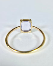 Load image into Gallery viewer, Periwinkle Blue Portrait Cut Sapphire Ring

