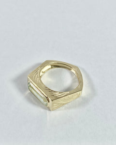 Mint Beryl Bar Ring