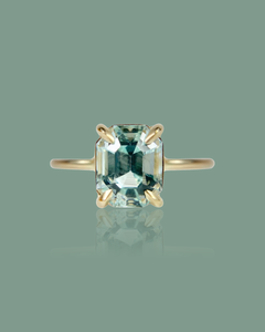 Step Cut Mint Beryl Ring