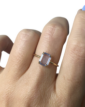 Load image into Gallery viewer, Periwinkle Blue Portrait Cut Sapphire Ring
