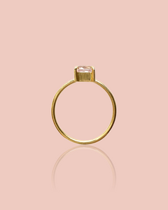 Square Pink Sapphire Ring