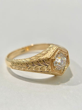 Engraved PALAZZO Diamond Ring