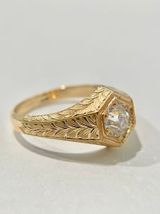 Engraved PALAZZO Diamond Ring