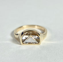 Load image into Gallery viewer, Sunrise Tourmaline Half Moon Ring
