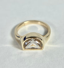Load image into Gallery viewer, Sunrise Tourmaline Half Moon Ring
