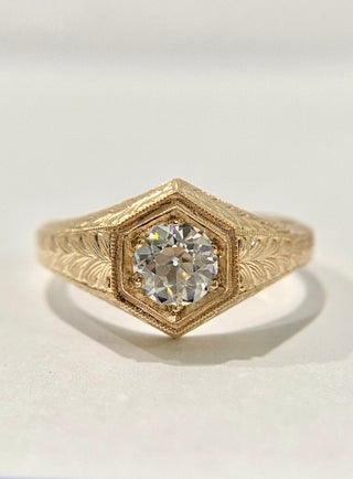 Engraved PALAZZO Diamond Ring