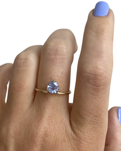 Periwinkle Spinel Shield Ring