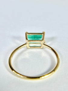 East/West Emerald Ring