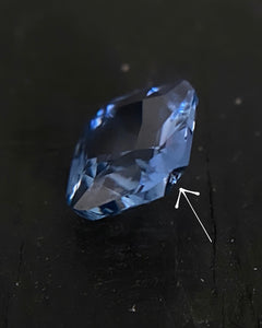 Blue Cushion Cut Sapphire Ring
