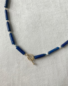 Lapis Lazuli, Pearl, And Moonstone Necklace