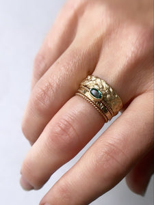 Wide Botticelli Braided Ring in 14k Gold
