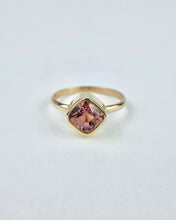 Load image into Gallery viewer, Pink Tourmaline Cushion Cut Ring
