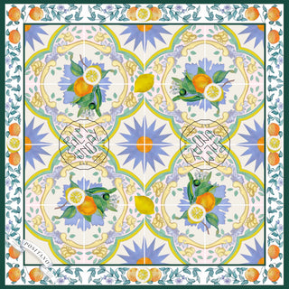 Positano Citrus Silk Twill Scarf