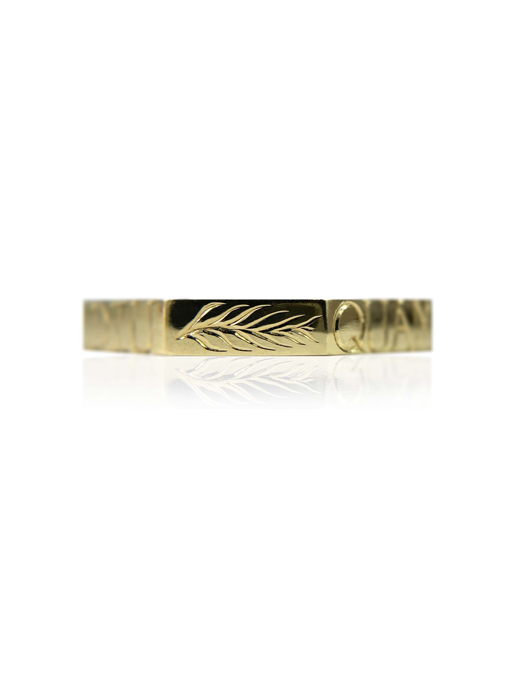 BENE VIVAS Octagon Motto Ring