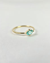 Load image into Gallery viewer, Teal Tourmaline Elongated Hexagon Ring

