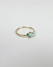 Load image into Gallery viewer, Teal Tourmaline Elongated Hexagon Ring
