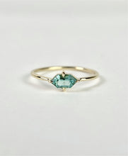 Load image into Gallery viewer, Teal Tourmaline Elongated Hexagon Ring
