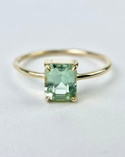 Load image into Gallery viewer, Emerald Cut Seafoam Green Congo Tourmaline Ring
