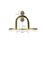 Load image into Gallery viewer, ARCO Ring With Two Diamonds
